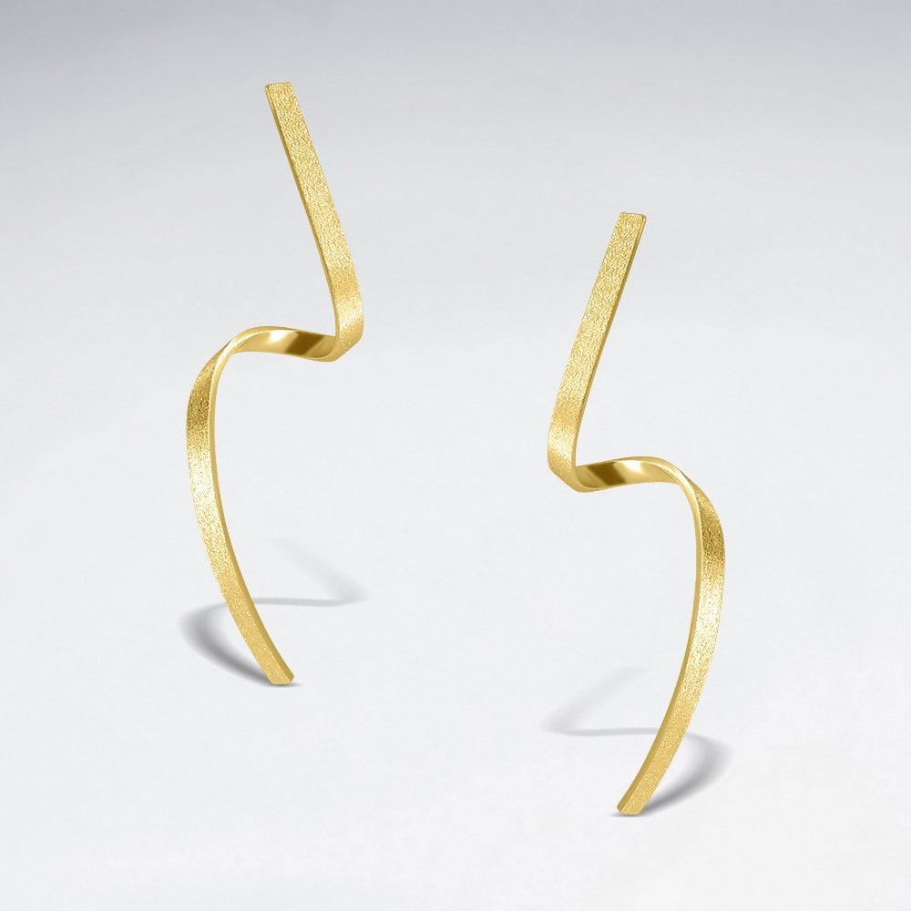 Linear Freeform Stud Earrings for Women - Asteyavilla