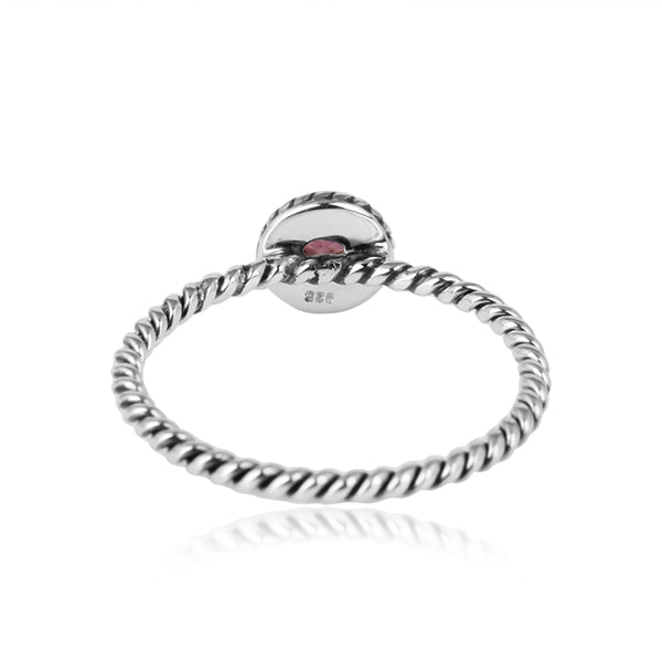 Pink Tourmaline Gemstone Handmade Twisted Ring