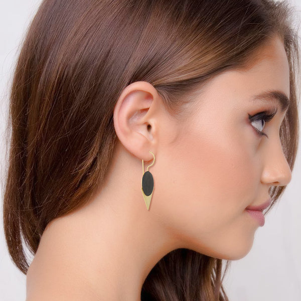 Two Tone Plated 925 Sterling Plain Silver Earrings Jewelry