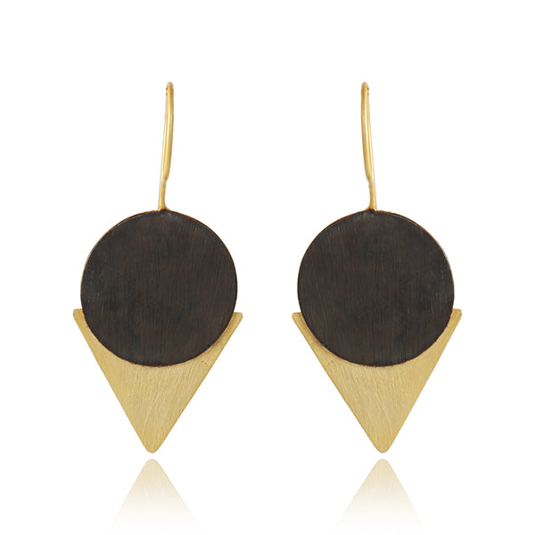 Two Tone Plated 925 Sterling Plain Silver Earrings Jewelry